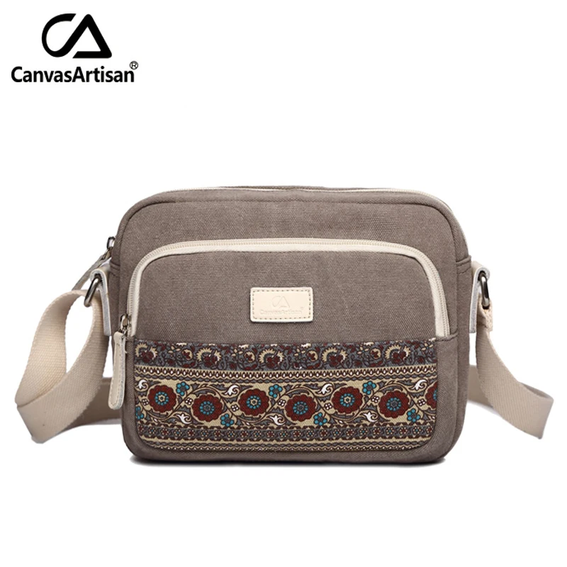 Холщовые ретро сумки для мужчин и женщин Canvasartisan дорожные через плечо сумка
