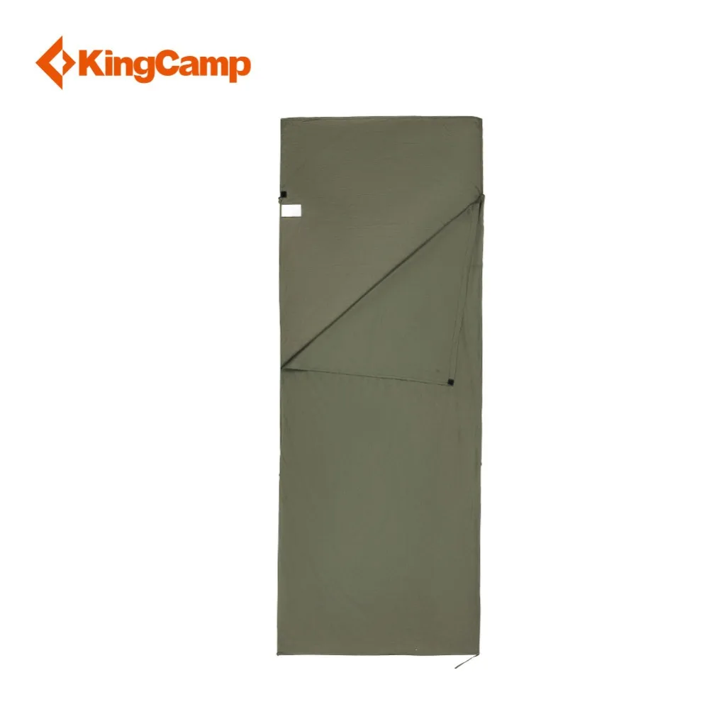KingCamp спальный мешок с подкладкой из хлопка высокой плотности, конверт для путешествий, кемпинга, 220x86 см, 3 сезона, комбинированные переносные спальные мешки