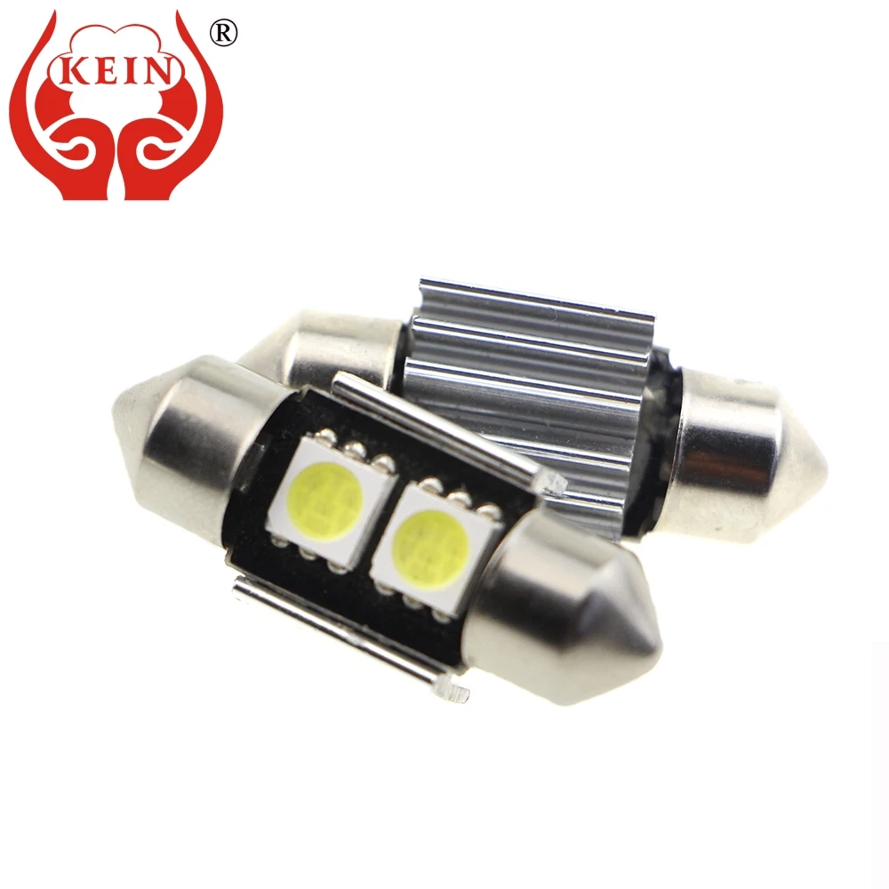 KEIN 2 шт. гирлянда светодиодный автомобильный 31 мм авто 5050 2SMD 3022 3175 DE3175 номерного