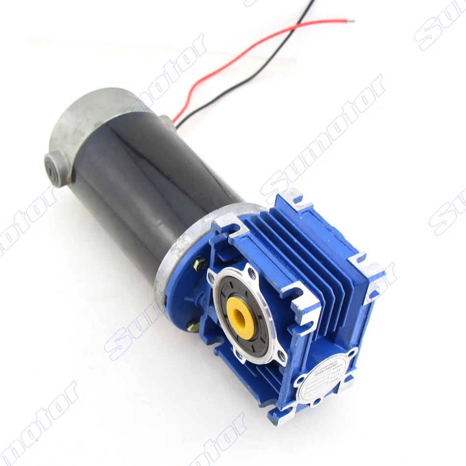 GW80170 DC 12V 24V хвостовый вал для энкодера червь Зубчатый редуктор электродвигатель