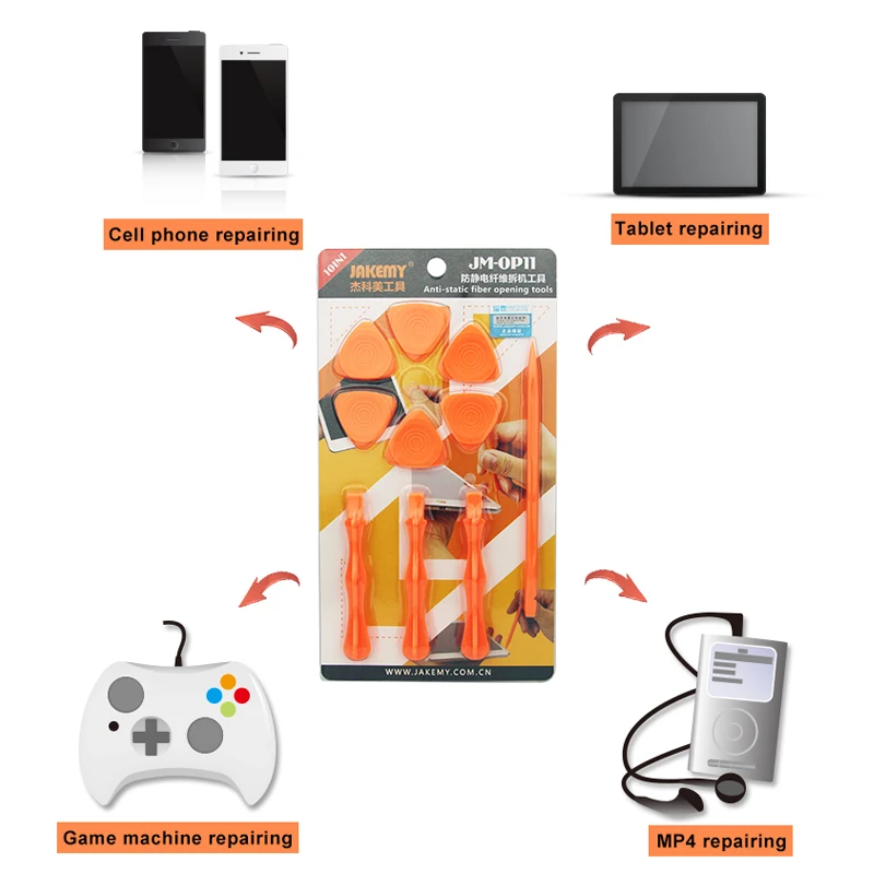 JAKEMY 9 шт./лот ESD безопасный оптоволоконный инструмент для гитары бренд prying opening
