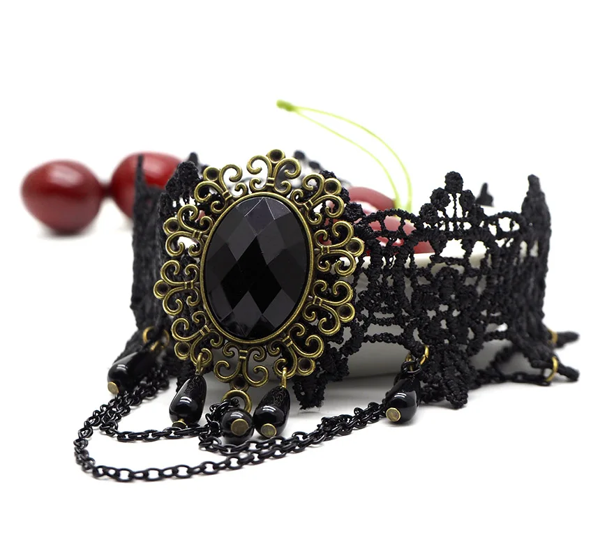 Горячие Для женщин чокер колье Готический Стиль подвеска в виде кружева