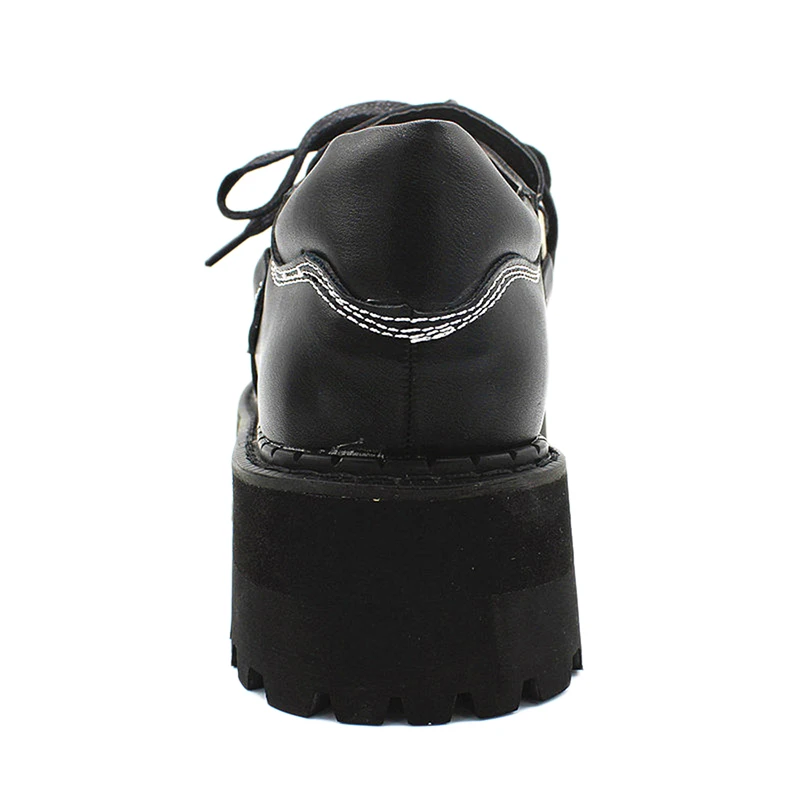 Women Punk Platform Iron Ring Lace Up Comfortable Casual Shoes | Обувь