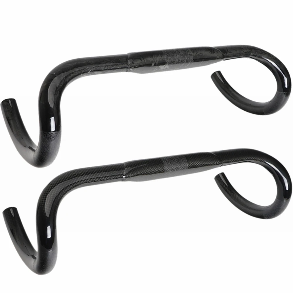 

Full Carbon Fiber Road Bike Handlebar Glossy 3K/UD Drop 125mm Reach 80mm 31.8*400/420/440mm Cycling Bent Bar 210g