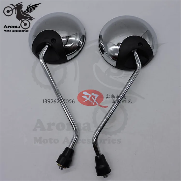 

red motorcycle rear view mirror round motorbike mirrors universal moto side mirror round colorful blue sliver black carbon fibre
