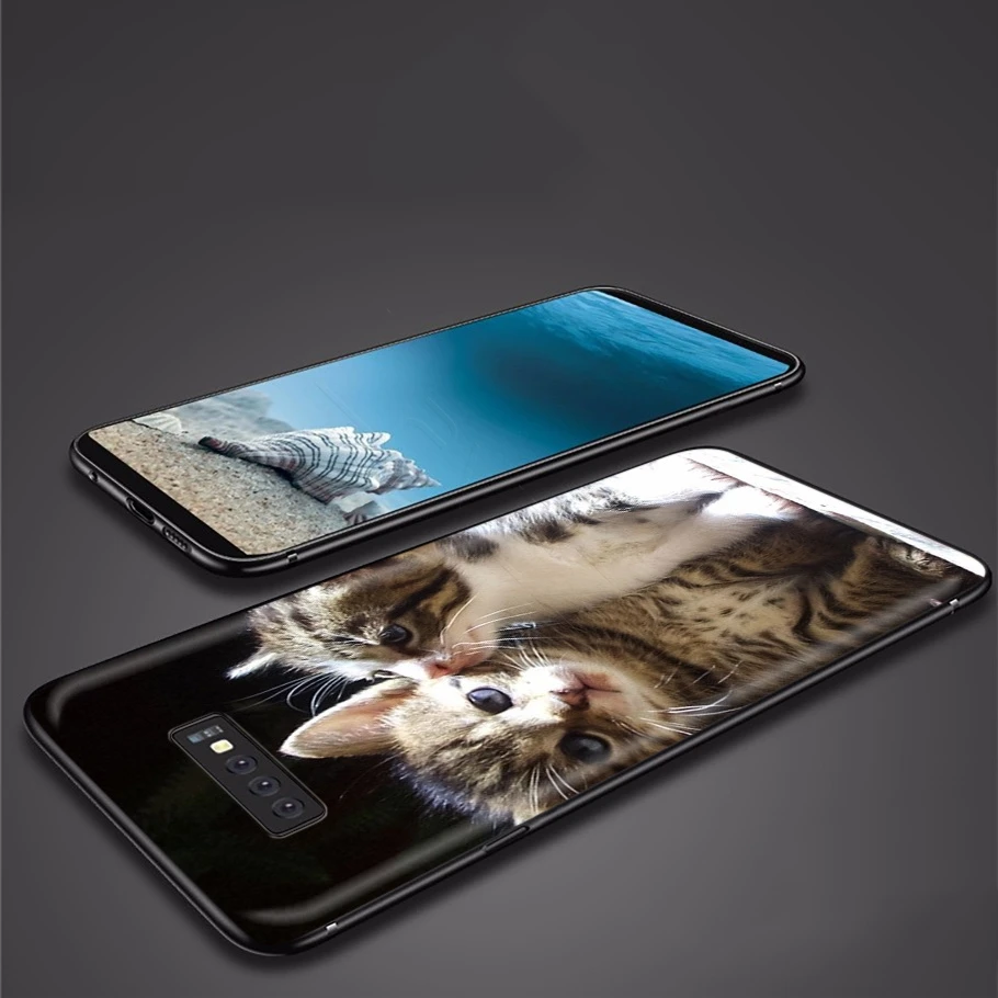 Черный чехол с кошачьими зелеными глазами для Samsung Galaxy J6 A9 A8 A7 A70 A6 A5 A50 A40 A30 A3 A10 A51 A71
