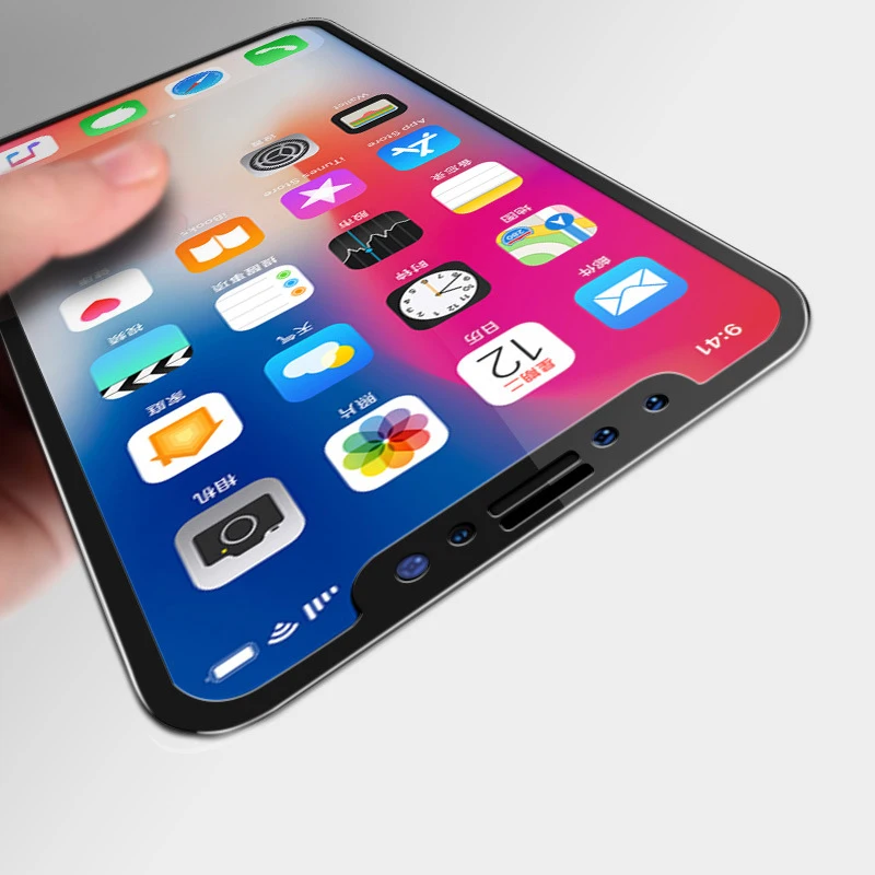 Romiky 5D изогнутый край закаленное Стекло для IPhone X 10 Экран протектор жесткий
