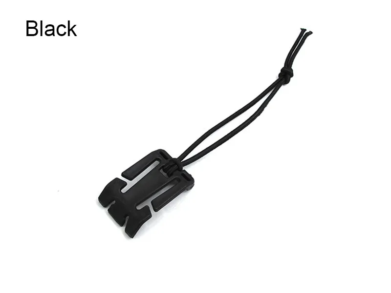Black 7 шт. крепкая эластичная веревочная Пряжка для рюкзака Molle для выживания фиксированный зажим для кемпинга EDC Карабин Пряжка сумка с Лентой Зажим для веревки - Цвет: Black