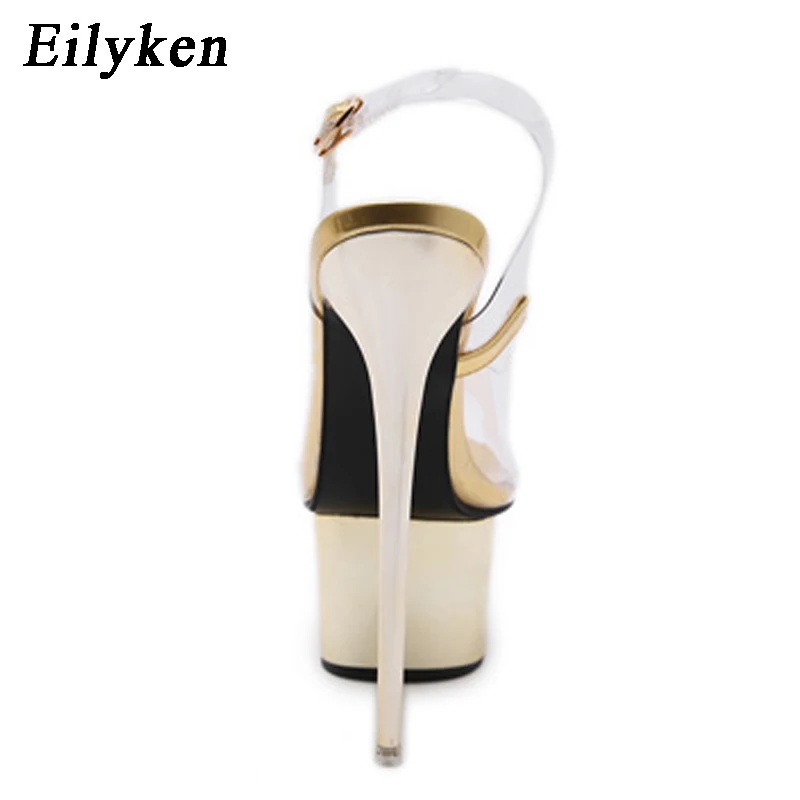 Eilyken/Новинка 2020 года летние пикантные золотистые женские босоножки из пвх туфли