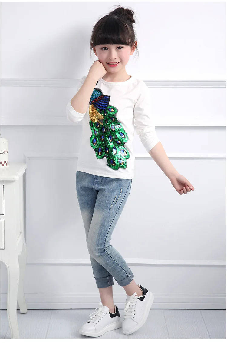 1 шт. Яркие Блестки павлин вышивка ткань большая аппликация нашивка Африканское