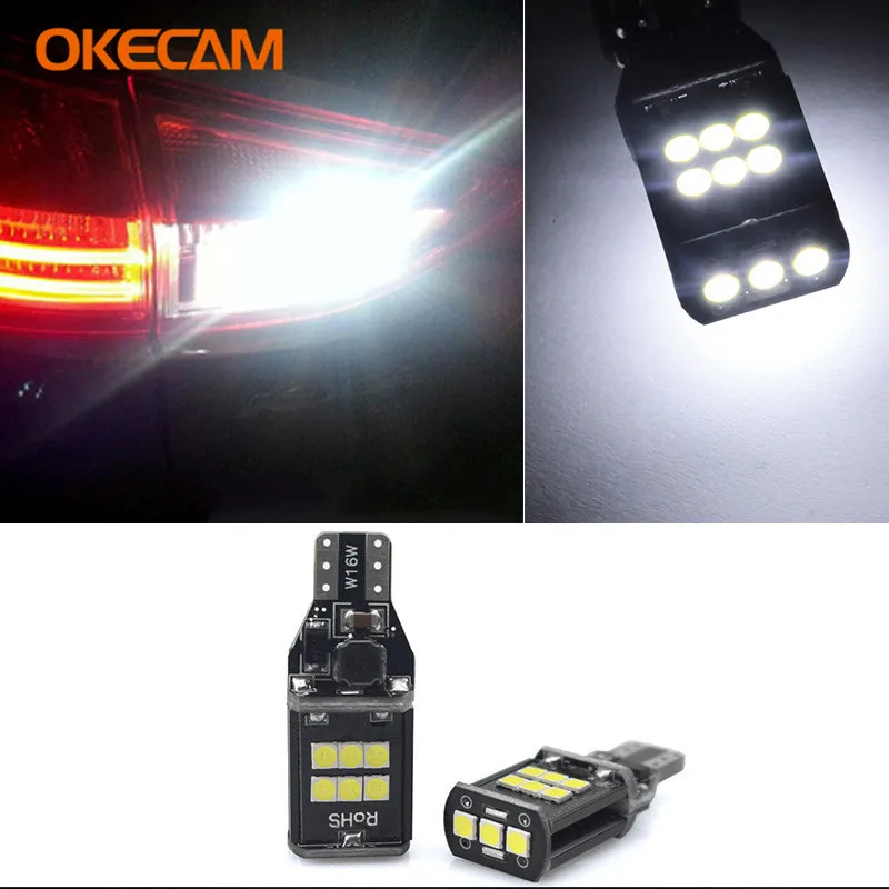 2 шт. T15 W16W 912 921 CANBUS Error Free автомобильный светодиодный лампы резервные обратный
