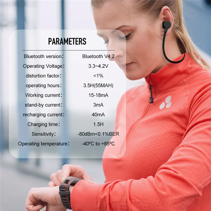 Беспроводные Bluetooth наушники для iPhone Xiaomi с шейным ремешком Спортивные музыкальные