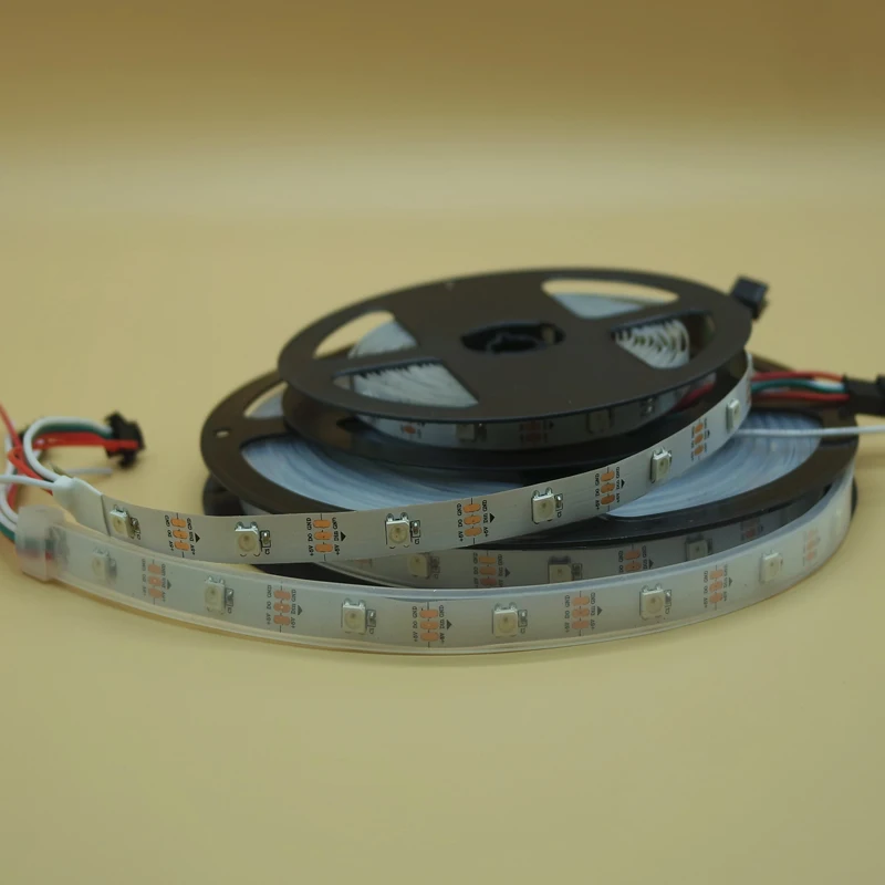 DC5V 1 м/4 м/5 м ws2812b WS2812 Светодиодная лента Smart RGB 5050 полноцветная Пиксельная IC Ditigal