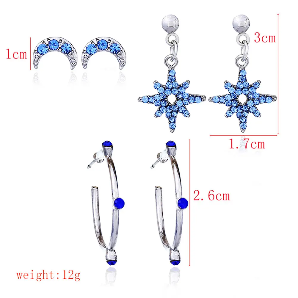3 пар/компл. стильная Изысканная мода подходит ко всему с изображением луны и