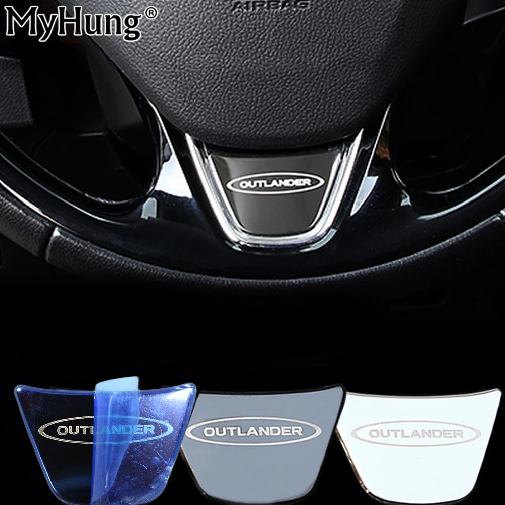 Стальные блестки на руль автомобиля чехол наклейка для Mitsubishi Outlander 2013 2014 2015 2016