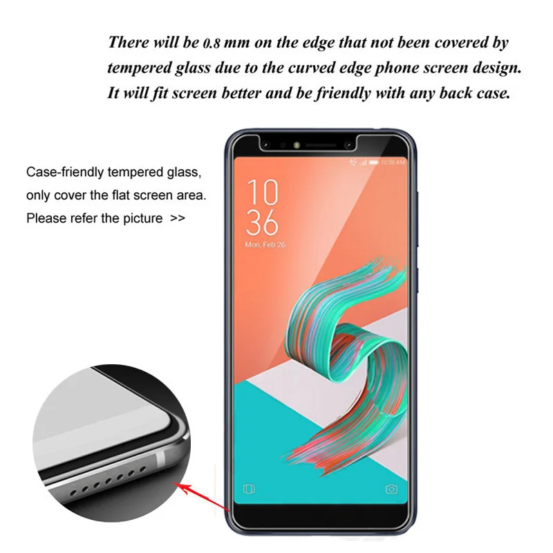 2 шт./лот закаленное стекло для ASUS ZC600KL телефон защитная пленка экрана V520KL ZB553KL ZB601KL