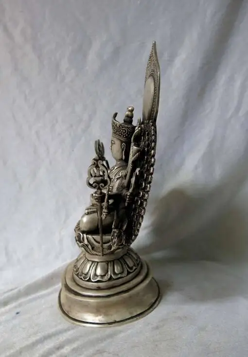 Статуэтка серебряного буддизма Senju 10 дюймов | Дом и сад