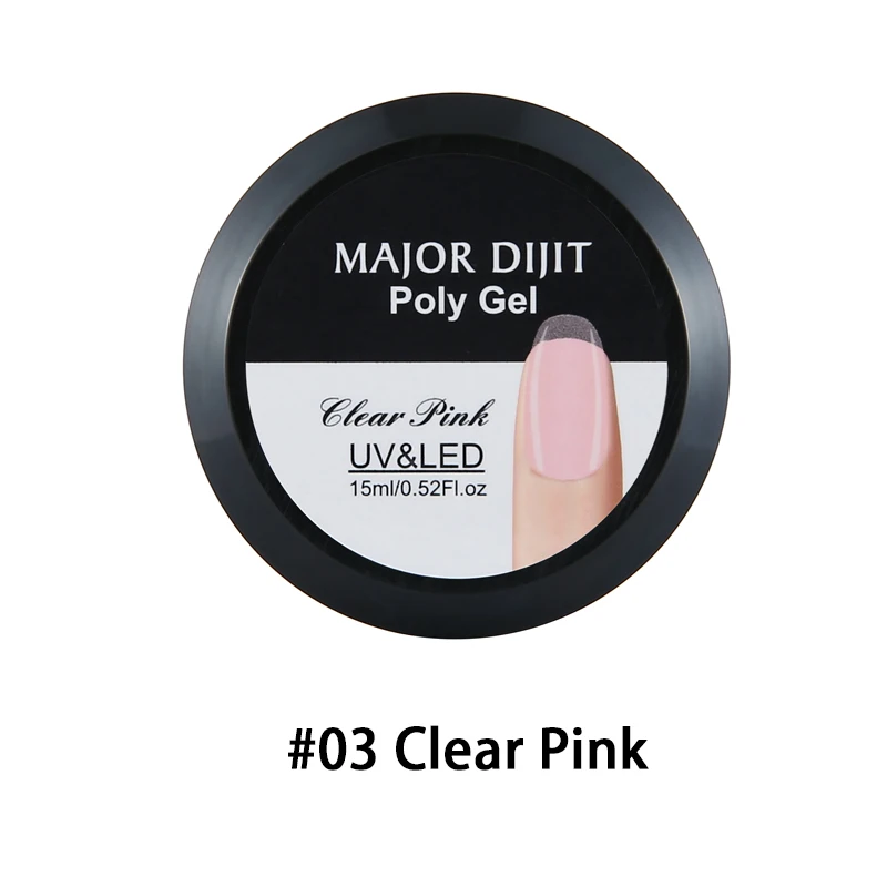 clear pink Гелевый гель для наращивания ногтей, впитывающий светодиодный гель для французского маникюра, профессиональный УФ-гель - Цвет: clear pink