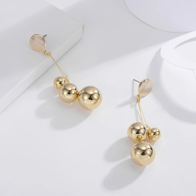 Модные серьги-подвески с геометрическим рисунком круглые вечерние серьги для