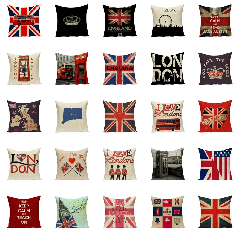 Современная наволочка в стиле ретро чехол с автобусом для дивана декоративная