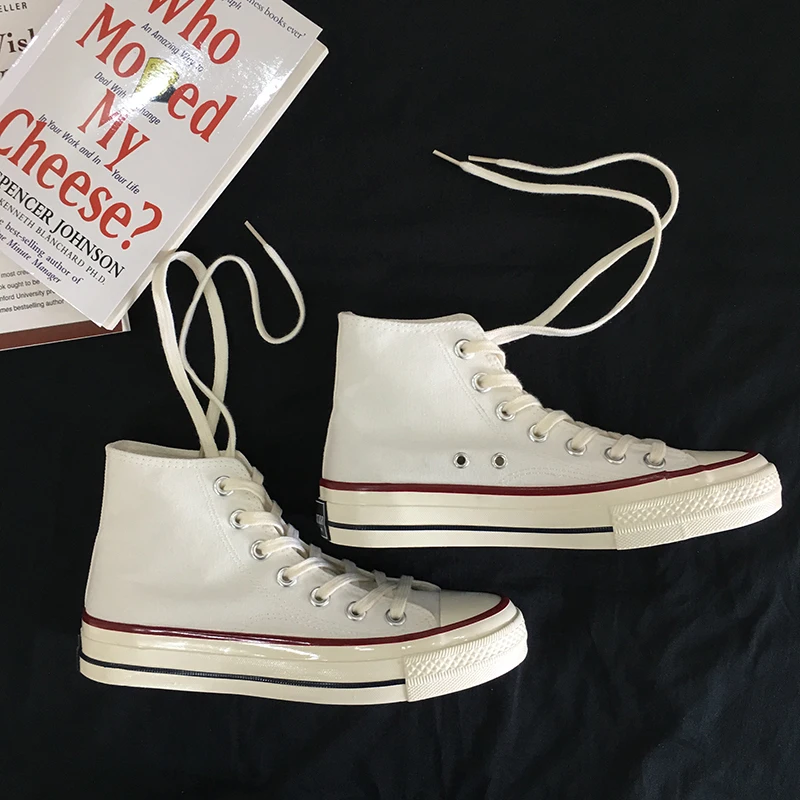 Кроссовки унисекс с круглым носком парусиновая обувь на шнуровке дышащие