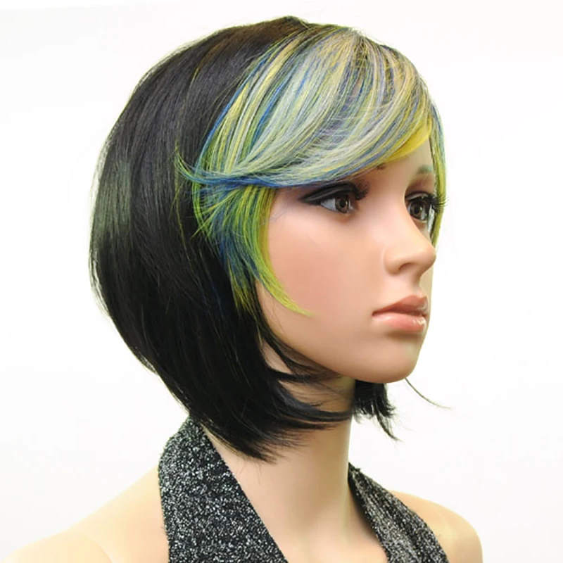 HAIRJOY, Женский синтетический парик для волос, 3 цвета, много цветов, короткие прямые парики, Термостойкое волокно, доступно 10 цветов