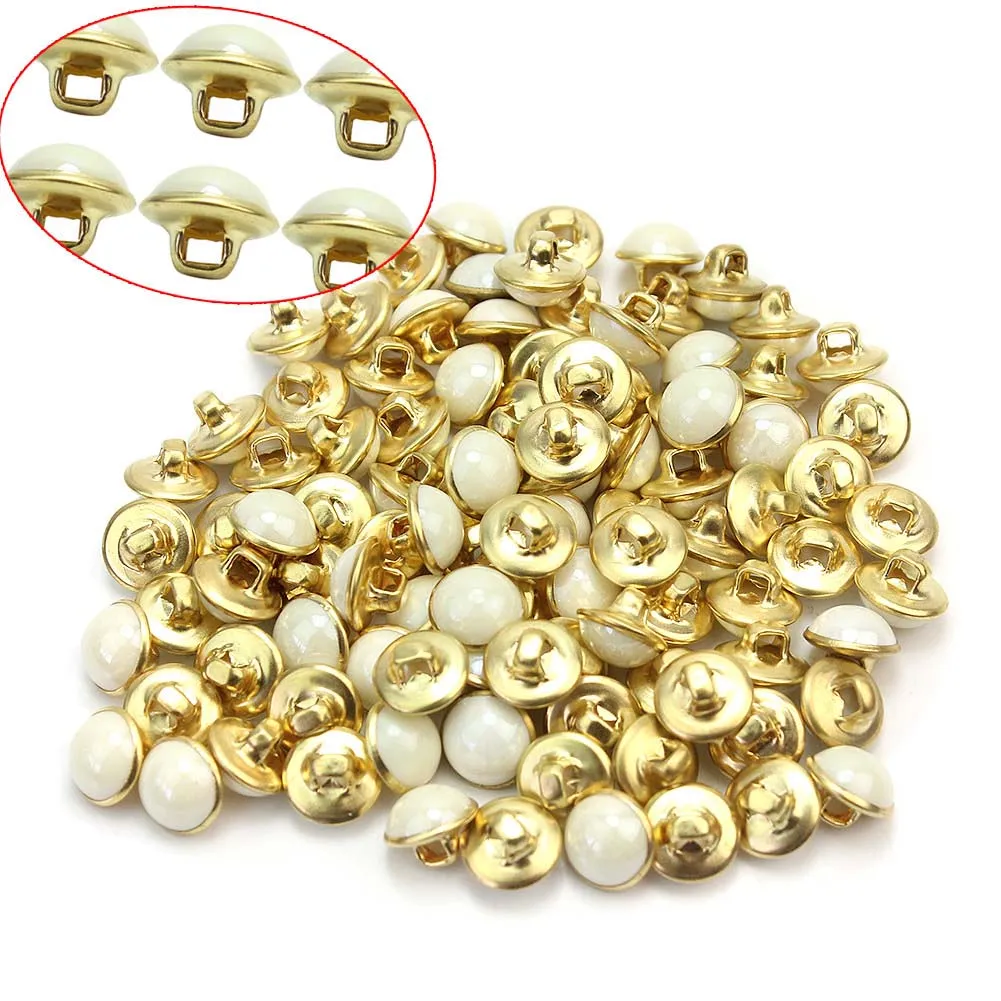 100 шт./лот пуговицы из искусственного жемчуга милые белые полукруглые с имитацией