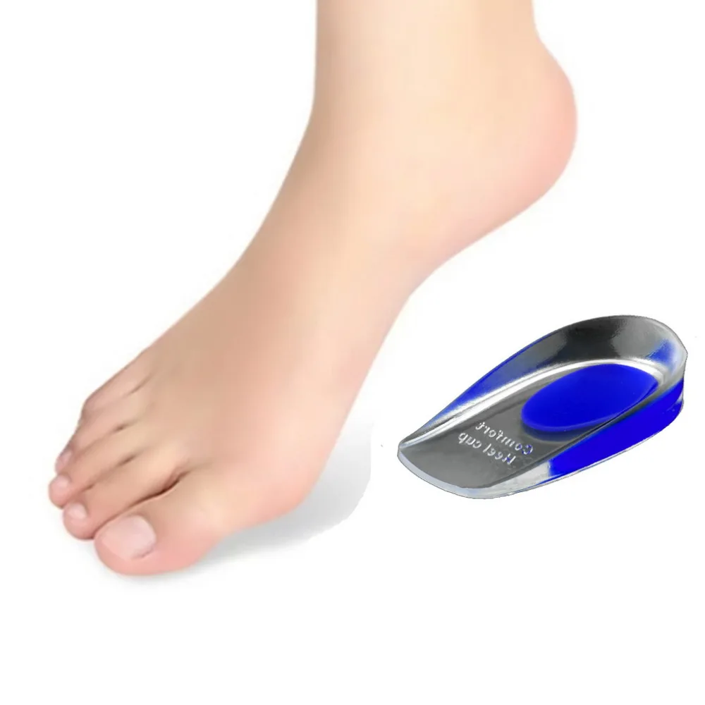 

1 Pair soft Silicone Gel insoles Massaging Heel Cushion Foot Care pads for shoes pain relief Hot Selling New Quality