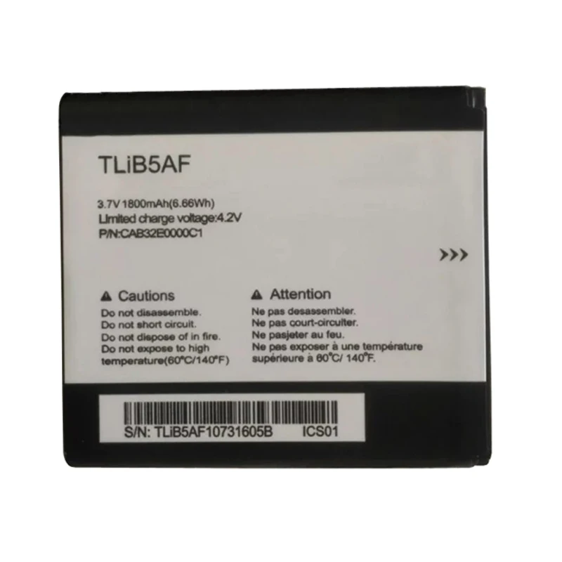 1800 мАч TLiB5AF телефон Батарея для Alcatel One Touch Pop C5 B5 OT997D OT5030 OT5035 OT5036A Замена литий
