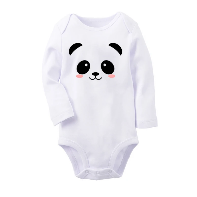 

Cute Cartoon Panda Design Newborn Baby Boys Girls Outfits Long Sleeve Jumpsuit 100% Cotton Print Infant Bodysuit Clothes Sets