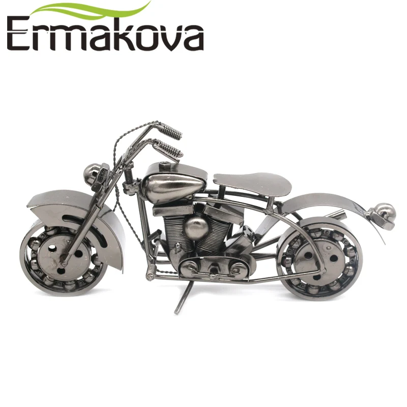 ERMAKOVA 26 см (10 2 &quot) винтажный металлический мотоцикл модель ручной работы Тяжелый