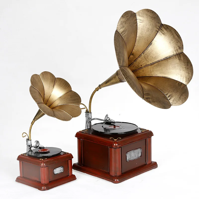 

America antique phonograph model Home Furnishing decorative ornaments photography display props decorative for Bar and cafee