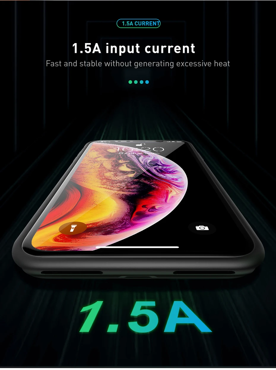 Чехол для зарядного устройства Baseus для iPhone Xs Max XR Xs power Bank силиконовый чехол для iPhone power bank внешний аккумулятор