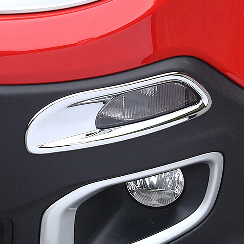 For Jeep Renegade 2015 2016 2017 ABS Chrome Daytime Running Lights Trim Lamp Cover Exterior Decoration car styling Accessories | Автомобили