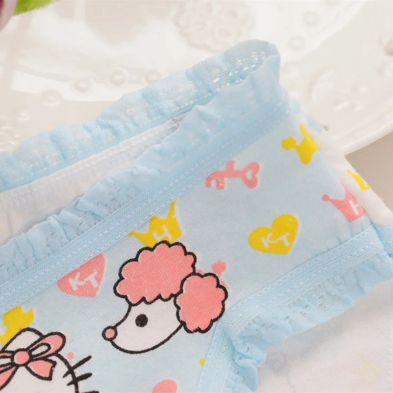 4 шт./лот трусы для маленьких девочек нижнее белье с рисунком детские трусики