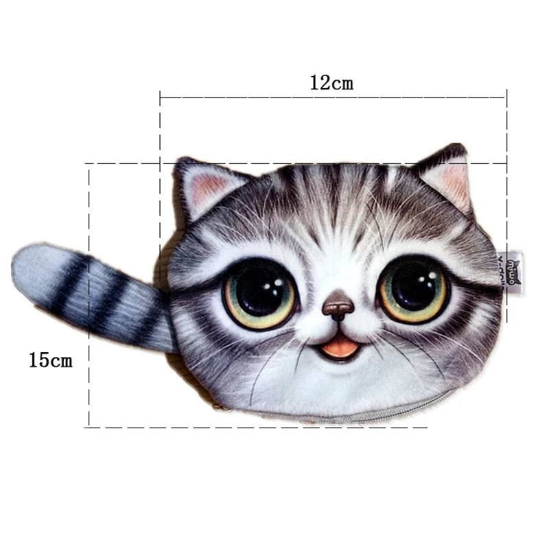 Высокое качество кошелек Ms. кошельки плюшевая сумка монета животное 3D печать