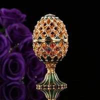qifu luxury russia style faberge egg with small castle craft ornaments decoration