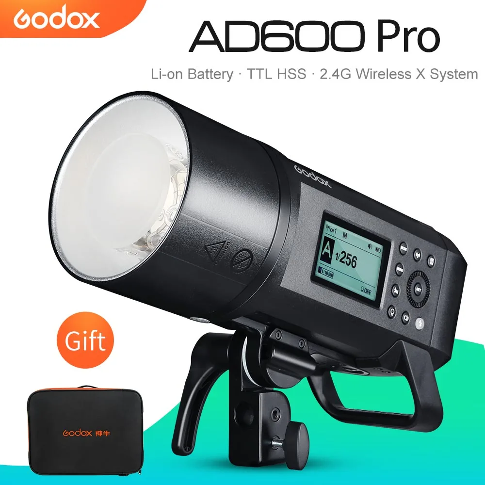 Обновленный внешний стробоскопический светильник Godox AD600Pro 600Ws 2,4G беспроводной X ttl GN87 1/8000s Высокоскоростная синхронизация 360 вспышка полной мощности - Цвет: AD600PRO