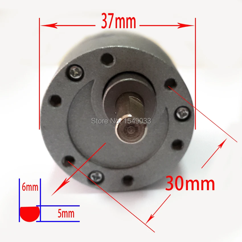 Мощный мотор-редуктор 37 мм 15 об/мин 12 В постоянного тока редуктор с высоким