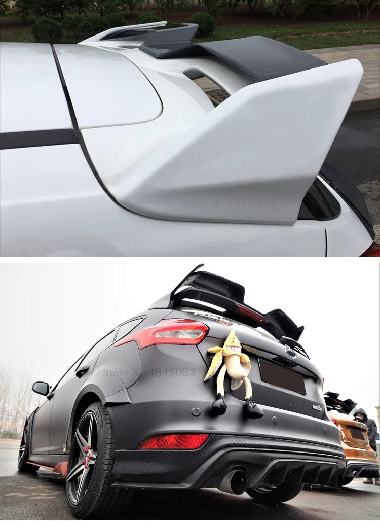 AITWATT для Ford Focus спойлер 2015 2016 2017 ABS Материал Неокрашенный задний багажник крыло
