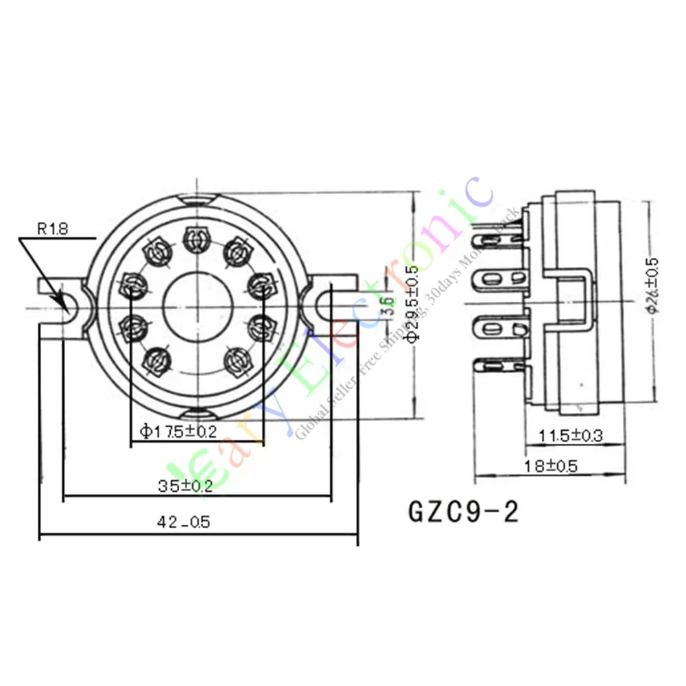 Оптовая и розничная продажа 50 шт. 9 контактный керамический фотоклапан для PL504 EL519