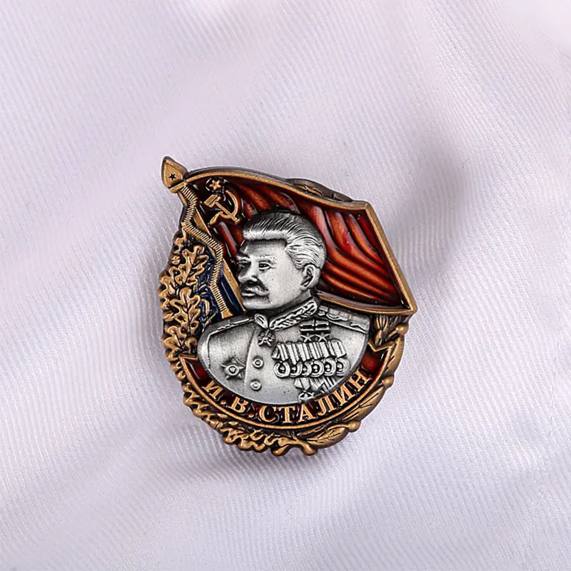 Значок СССР 35*30 мм Советская эмблема победа Сталин военный винтажный Красный