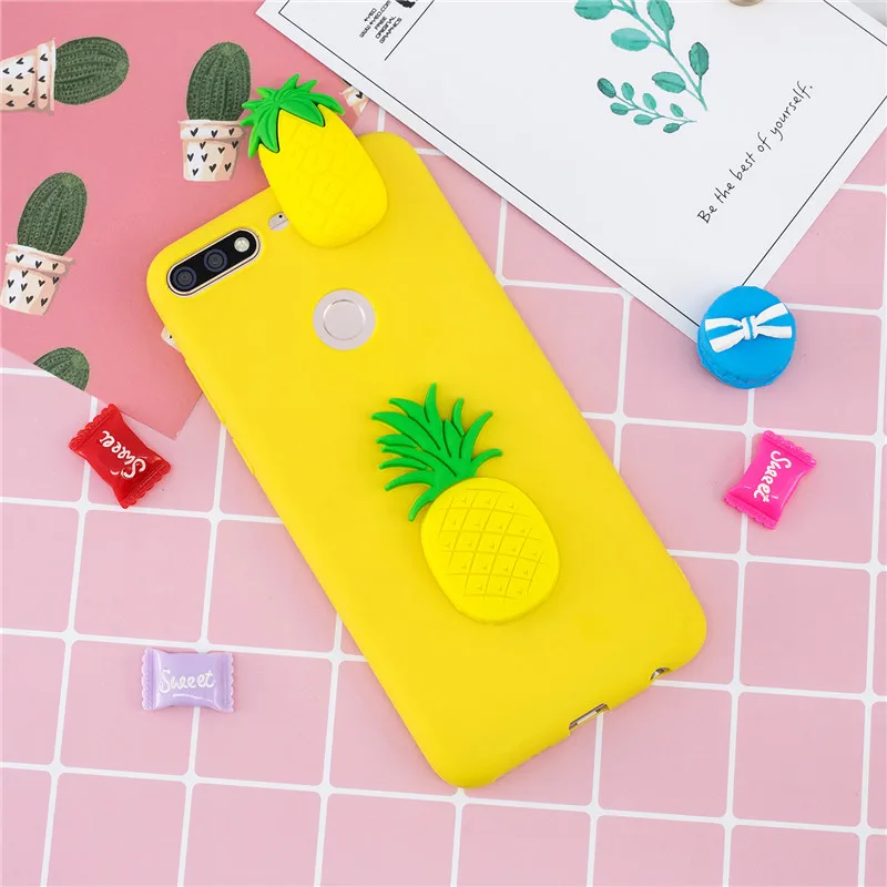 Y7 чехол для Coque huawei Y7 чехол s для huawei Y7 Prime чехол мультяшная 3D кукла игрушка Мягкий силиконовый чехол для телефона для женщин