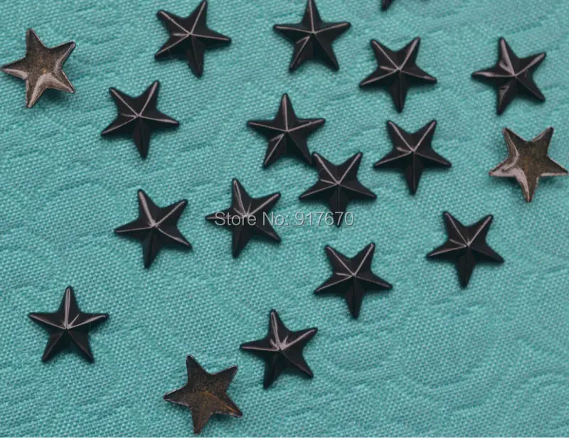 DIY 7mm pyramid studs in Black 300pcs Studs And Spikes Craft Cool Star 200pcs Punk Garment Rivets For Clothes Bag Shoes | Дом и сад