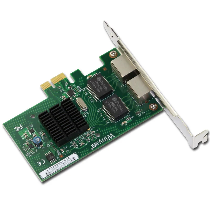 PCI E X1 2 портовый 10/100/1000 Мбит/с двухпортовый гигабитный LAN сетевой адаптер NIC для
