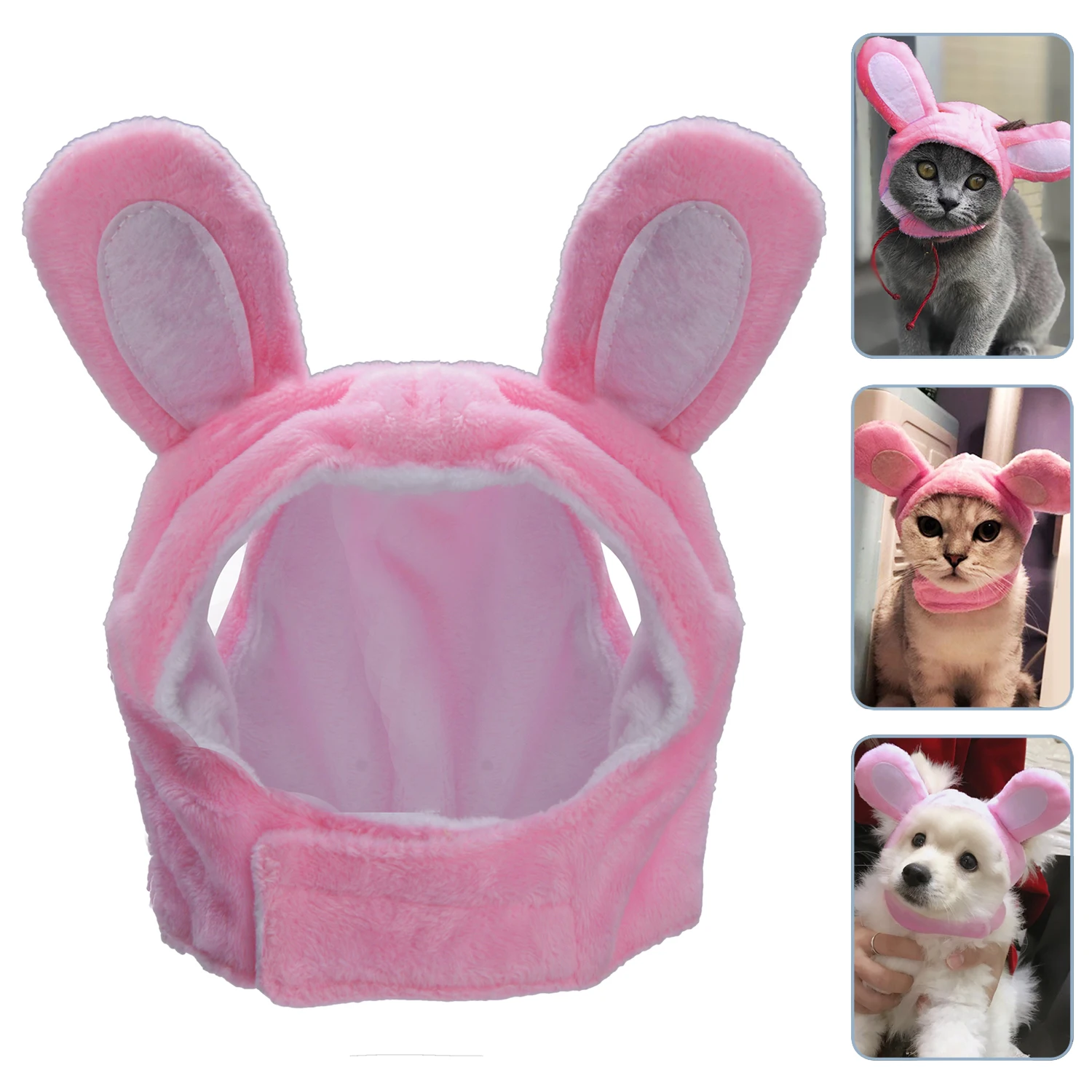 Rabbit Новинка, Забавный милый костюм для кошек, Лев, тигр, кролик, Шапочка-лягушка, головной убор для кошки, собаки, Хэллоуин, Рождественская одежда, платье - Цвет: Rabbit