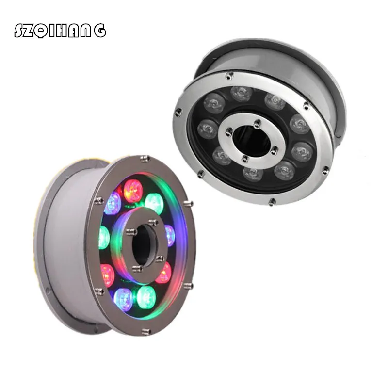 

18W/12W/9W/6W LED Underwater Pond light IP68 White/ Warm White RGB Aluminum LED fountain light DC12V/24V Swimming Pool light