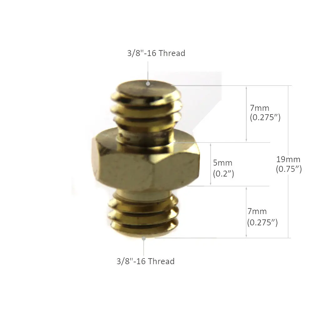 Переходник с резьбовым винтом CAMVATE Male 3/8 &quotна 3/8&quot для штатива DSLR камеры|screw adapter|for