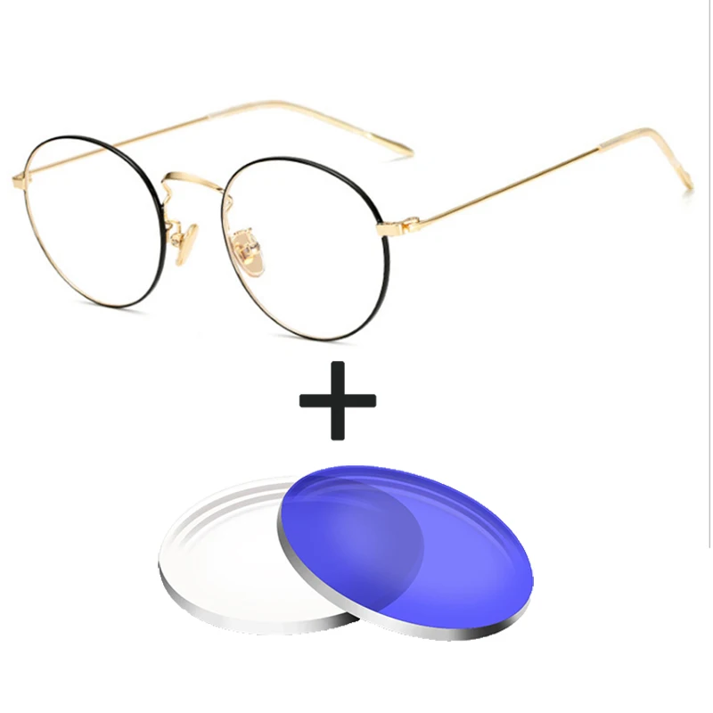 Anti blue light Round Design Optical Glasses Prescription Oculos Myopia Multifocal Customized Lens Men Women Frame |