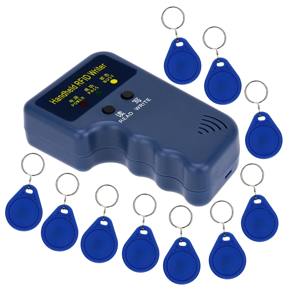 Портативный 125 кГц RFID ID Card Writer/копировальный считыватель+ 10 шт. записываемый EM4305 T5577 брелоки метки карты Горячая